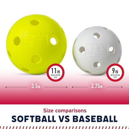 Franklin Sports MLB Kids Baseball Bat and Ball Set - Lightweight 30" Youth Plastic Bat - Multiple Colors