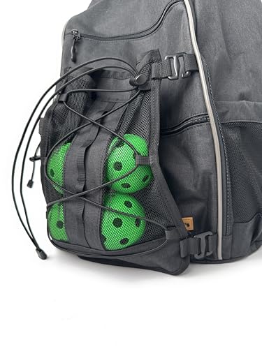 Good E's Pickleball Bag for Women and Men, Compact Sports Backpack, Durable Pickleball Carry Bag with Multiple Pockets, Adjustable Straps and Hook