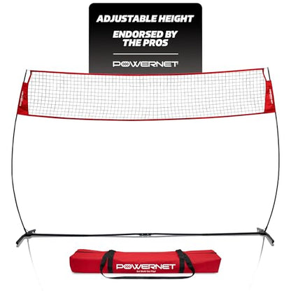 PowerNet Portable Volleyball Net for Backyard Training, Indoor Outdoor Volleyball Practice Equipment, Great for Hitting Serving Drills Small Scrimmage or 1 On 1 Game - size: 12.5-Foot