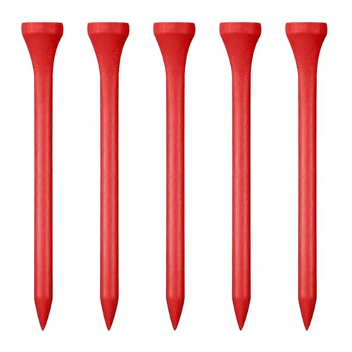 Wooden Golf Tees 3-1/4", 2-3/4", 1-1/2" Available,100 Count (Natural Color, White, Black, Blue, Red, Pink) - color: Red, size: 3 1/4 inch