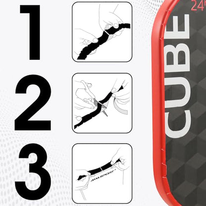 PICKLETECH Pickleball Paddle Protection Tape - Paddle Head Edge Guard - Racket Edge Protection Tape -Fit Perfectly Curved Edge -No Wrinkling