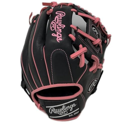 Rawlings R9 Baseball Glove 11.5 Inch I Web Black Pink Right Hand Throw