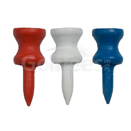 1" Step Down Tees - Pack of 100 - color: Red White Blue Mix