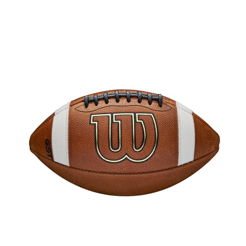 WILSON GST Leather Game Football - style: Youth