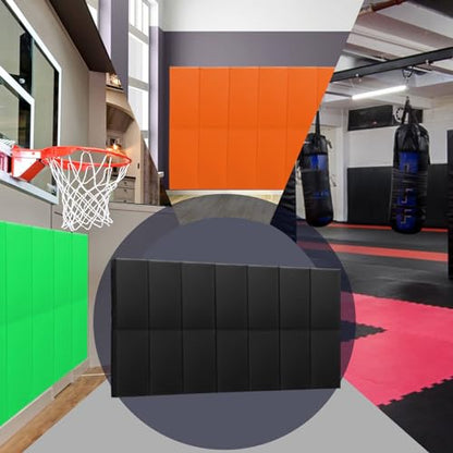 60"/72" High Gym Wall Padding 2"/4" Thick Foam Basketball Court Wall Mount Protector for Garage Taekwondo Babyroom - Durable Waterproof Anti-Cushion