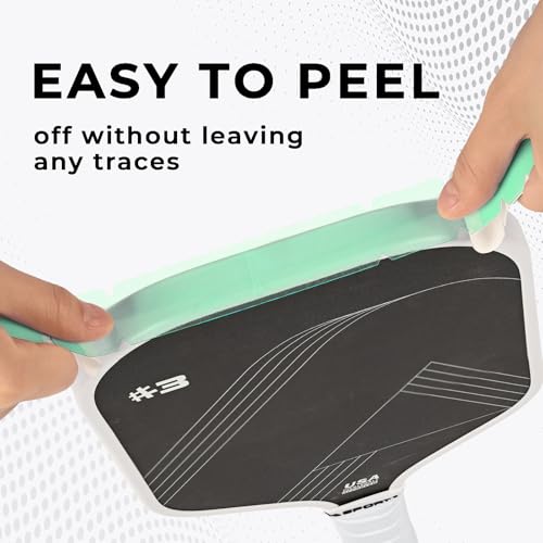 PICKLETECH Pickleball Paddle Protection Tape - Paddle Head Edge Guard - Racket Edge Protection Tape -Fit Perfectly Curved Edge -No Wrinkling - color: Clear Green, size: Width 20mm