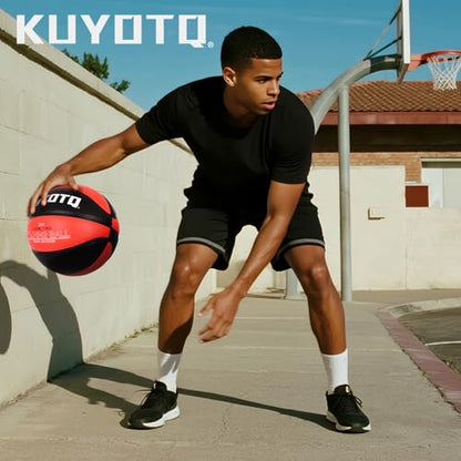 KUYOTQ 2.2lbs 29.5" Weighted Basketball Size 7 Composite Indoor Outdoor Heavy Trainer Basketball for Improving Ball Handling Dribbling Passing and Rebounding Skill (Deflated)