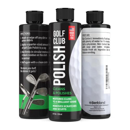 Golf Club Polish & Scratch Remover — All-in-One Golf Club Cleaner, Polisher & Rust Remover for Irons, Wedges & Putters, Restores Shine on Steel, Aluminum & Zinc, Golf Accessories, 8 fl oz Spray