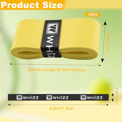 20pcs Tennis Racket Grip Tape, Anti Slip and Absorbs Sweat Tennis Grip Tape Precut Grip Tape for Badminton Overgrip and Pickleball Overgrip (Mix Color)