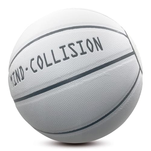 MINDCOLLISION Size 1/3/4/5/6/7/9 No Logo Basketball, Black and White, can be Used for Autographs, Clubs, Training, Event prizes - color: White1, size: No.9