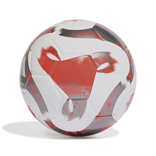 adidas Tiro Soccer Ball - color: White/Solar Red/Iron Metallic/League Sala, size: FUTS