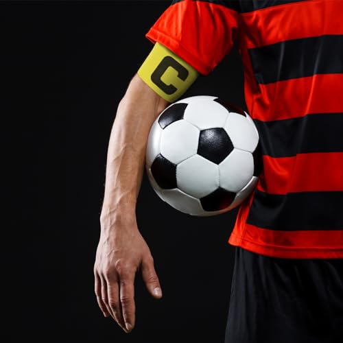 NOLITOY Soccer Captain Armband Football Bands for Adult Youth, Adjustable Soccer Rugby Basketball Player Bands 5. 31 Inch - color: Yellow