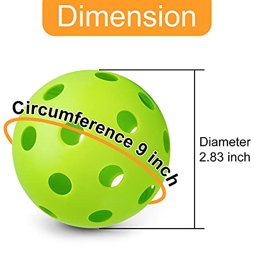 Coopay 14/48 Pack Practice Baseball Softball, Plastic Training Balls Lightweight Hollow Limited Flight Softballs for Hitting, Pitching, Batting Training Indoor Outdoor Use - color: Green, style: 14 Pack