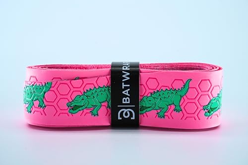 Bat Grip Tape for Baseball - Softball Precut and Pro Feel Bat Grip Tape Replacement - color: The Alligator