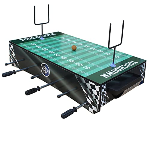 KICK Convoy 40" 4-in-1 Mini Tabletop Multi Game Table – Foosball, American Football, Push-Hockey and Ping Pong