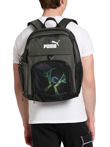 PUMA Pitch Ball Backpack with Front Mesh Ball Compartment & Ventilated Shoe Pocket