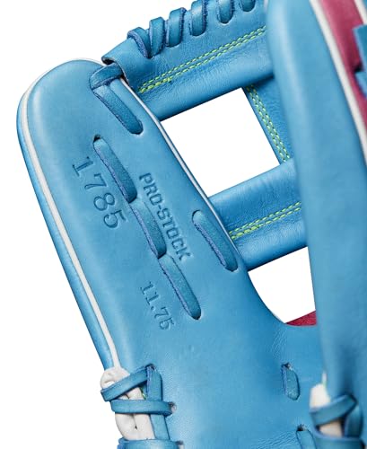Wilson Fall 2024 A2000® Baseball Gloves - color: Sky Blue/Flamingo, size: Infield - 11.75"