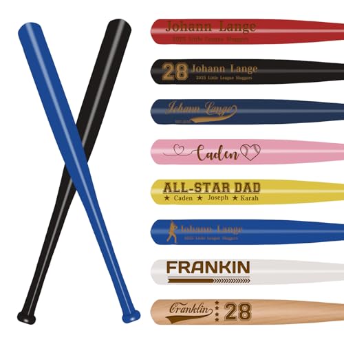 Personalized Mini Baseball Bats Custom Baseball Bat Wood 18inch Tee Ball Coach Team Training Games Engraved Gift