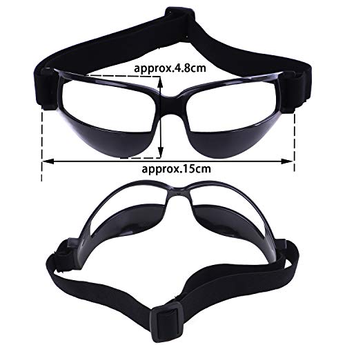 Olgaa Basketball Goggles Sport Dribble Specs Black (2 Pieces) - Sports Dribbling Specs Training Aid for Teenagers Kids Gifts