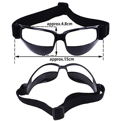 Olgaa Basketball Goggles Sport Dribble Specs Black (2 Pieces) - Sports Dribbling Specs Training Aid for Teenagers Kids Gifts