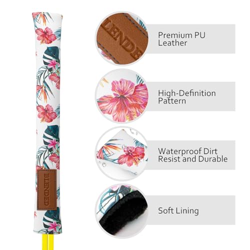 Golf Alignment Stick Cover Premium Leather Perfect Cover for Alignment Sticks Stylish Design Alignment Sticks Holder Golf Club Protector Holds 2 Sticks (for Golf Alignment Stick)