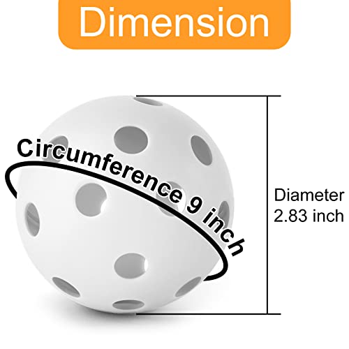 Coopay 24/80 Pack Practice Baseball SoftBalls Plastic Training Balls Lightweight Hollow Balls with a Drawstring Bag for Hitting, Baseball Training Indoor Outdoor Use - color: White, style: 24 Pack