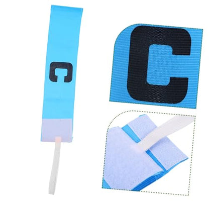 Toddmomy Team Leaders Arm Sign Soccer Captain Armband Football Bands Elastic Soccer Captain Arm Bands Adjustable Rugby Basketball Player for Adult Youth Blue