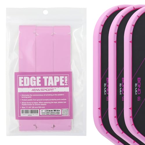 PICKLETECH Pickleball Paddle Protection Tape - Paddle Head Edge Guard - Racket Edge Protection Tape -Fit Perfectly Curved Edge -No Wrinkling