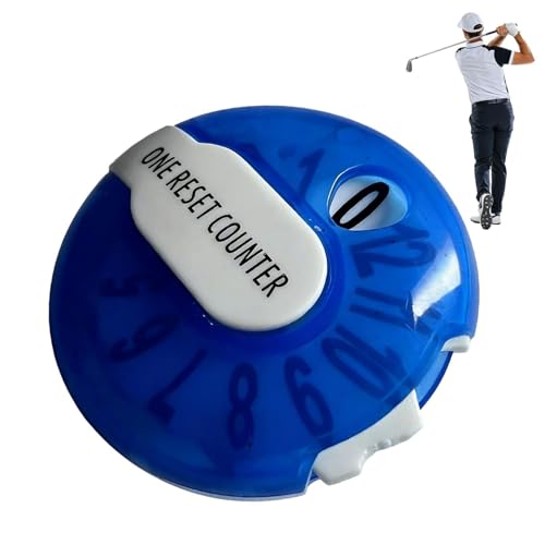 Golf Score Counter, Digital Shot Keeper, with Reset Button Clip on Tracking Device Lightweight Golf Training Accessory Ball Counter for Competition Practice Outdoor Play 4g - color: Blue