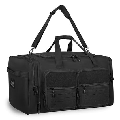 Goloni 130L Expandable 32" Heavy Duty Extra Large Duffel Bag,Sports Gym Equipment Travel Duffle Bag for Soccer Baseball Basketball Hockey Football Team Coaches & More - color: Black