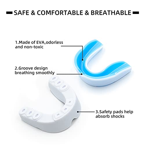 Kids Youth Mouth Guard for Sports, Boys Girls Mouthguard for Football Boxing MMA Lacrosse Basketball Taekwondo Karate Wrestling (5 Pack)