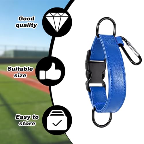 Baseball Glove & Gear Hanger Clip, Adjustable Baseball Glove Loop Holder Bag Attachment Accessories Parts Strap D-Ring Hooks for Fence Players & Drying Sports Equipment - color: blue