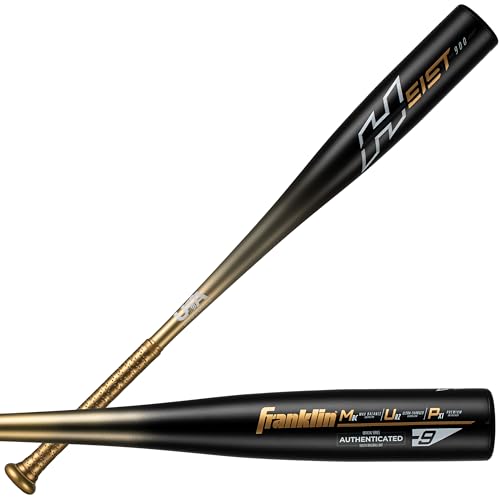 Franklin Sports Youth Baseball Bat - Heist Kids Baseball Bats for Ages 8-12 - 2 5/8" Inch Big Barrel Kids Metal Bat - Youth Drop -9 + -10 Aluminum Bats - USA Baseball - 26" to 30" Bats - color: Black, size: 27"/18 oz