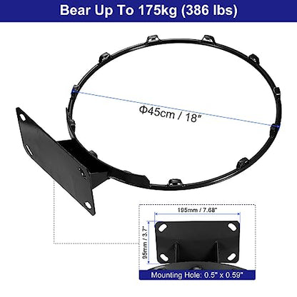 PATIKIL Basketball Rims Replacement Bear Solid Steel - color: Black
