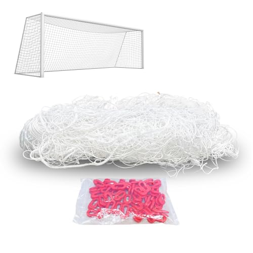 8X4X3FT Soccer Goal Net Replacement - Heavy Duty Polypropylene Football Net for All Levels, All-Weather Backyard/Park Practice, White (No Frame Included)