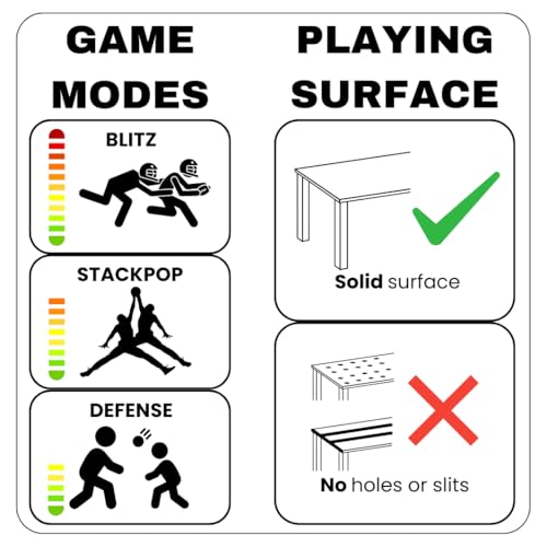 Stackpop, Blitz, Table Game, Outdoor Toss, Stack, Pop, and Catch, Outdoor Fun, Tailgating, Beach, Backyard, Football Blitz & Parties – Skilled, Active Game for Teens & Adults