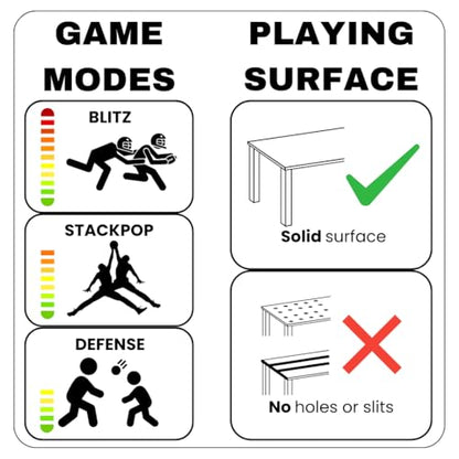 Stackpop, Blitz, Table Game, Outdoor Toss, Stack, Pop, and Catch, Outdoor Fun, Tailgating, Beach, Backyard, Football Blitz & Parties – Skilled, Active Game for Teens & Adults