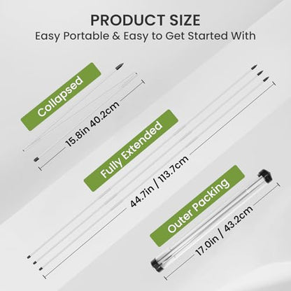 FINGER TEN Golf Alignment Sticks Rods Swing Trainer Tools 43 Inch 3 Pack, Fits in Golf Bag Tour Stickers Practice Training Aid