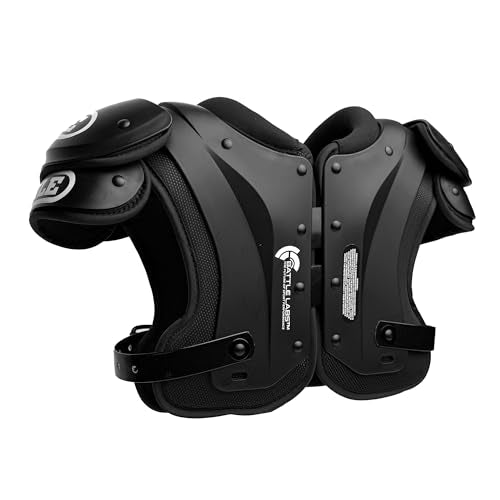 Battle Sports Phantom Football Shoulder Pads, Youth Size, Lightweight Design with Impact Protection - size: Youth Extra Small