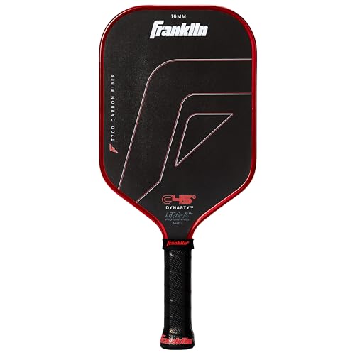 Franklin Sports PRO Pickleball Paddles – C45 Carbon Fiber Series - Official USAP + UPA Approved – Pro Player Design - color: Dynasty |Electric Red, size: 16 mm