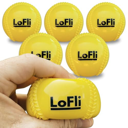 LoFli Limited-Flight Training Baseballs - Regulation Size & Weight, Soft, Safe & Durable - Indoor & Outdoor Practice for Kids & Adults - Yellow