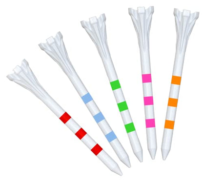 Champ Zarma FLYtee My Hite 3-1/4" 25 count - color: White/Mixed Colors Stripes