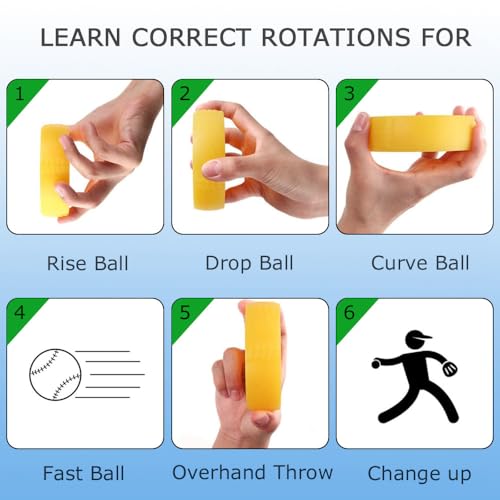 Softball Pitching Spinner, Overhand Throwing Trainer with Instant Spin&Release Feedback, Official 12" Size - color: Orange