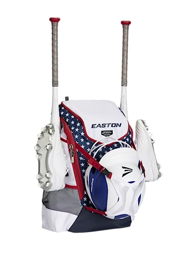 Easton | Ghost NX Backpack Equipment Bag | Adult | Fastpitch Softball | Team Logo Panel | Multiple Colors - color: Stars & Stripes