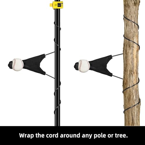 Batting Swing Trainer for Baseball and Softball, Portable Baseball Hitting Trainer, Solo Training Equipment for Beginners to Pros, Easy to Setup