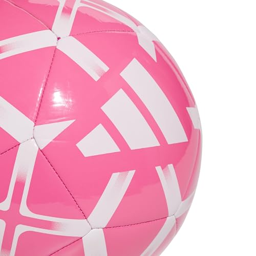 adidas Starlancer Club Soccer Ball - color: Solar Pink/White, size: 3