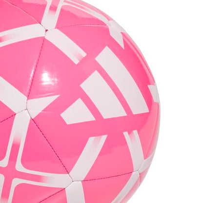 adidas Starlancer Club Soccer Ball - color: Solar Pink/White, size: 5