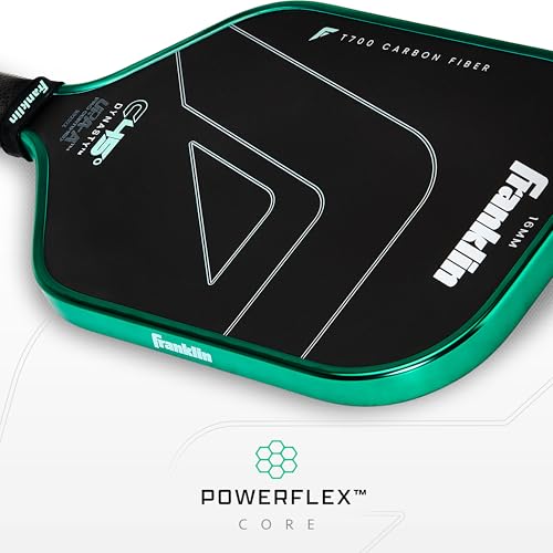 Franklin Sports PRO Pickleball Paddles – C45 Carbon Fiber Series - Official USAP + UPA Approved – Pro Player Design - color: Dynasty |Electric Mint, size: 16 mm