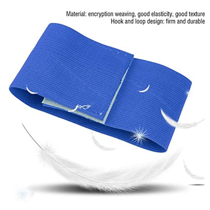 Captain Armband, Outdoor Team Sports Groups Soccer Armbands Adjustable Player Bands Elastic Soccer Captain Armband for Adult Youth School Team Competition Players (Blue)
