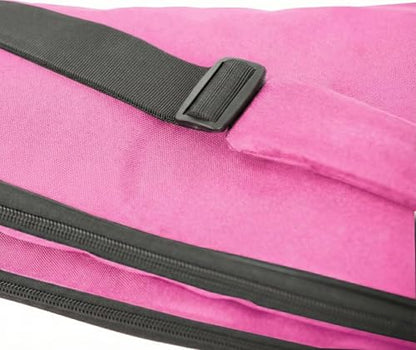 Tennis Bag Lightweight and Padded Tennis Rackets Cover with Adjustable Shoulder Strap - color: Light Pink, size: 28"x11.5"